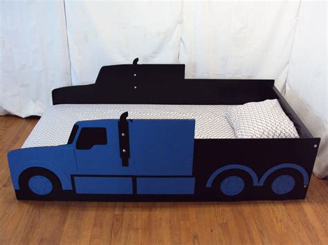 Handmade Semi Tractor Truck Twin Kids Bed Frame Handcrafted Truck