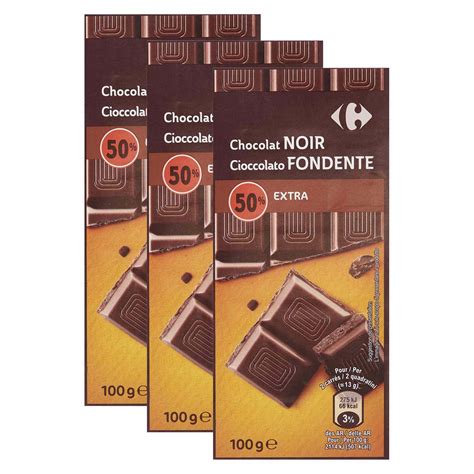 Buy Carrefour 50 Extra Dark Chocolate 100g X3 Online Shop Food