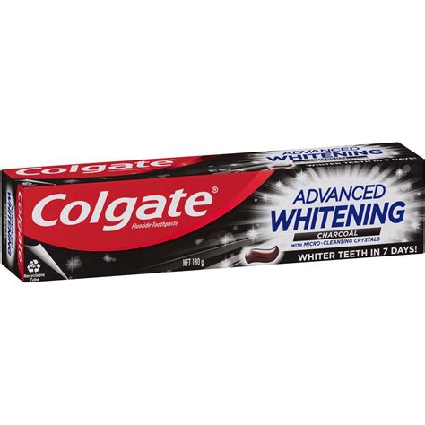colgate advanced whitening charcoal toothpaste 180g woolworths