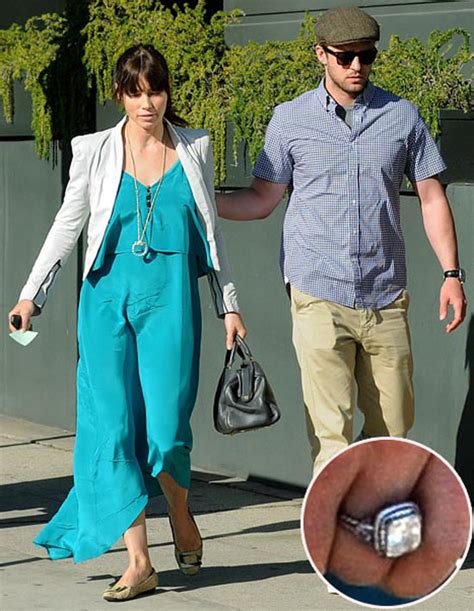 Jessica Biel Shows Off Her Huge Engagement Ring While Out With Fiance