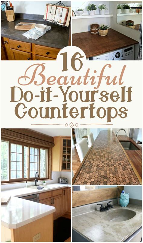 16 Beautiful And Affordable Do It Yourself Countertops In 2020 Diy