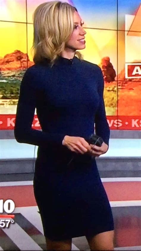 Fox 10 Phoenix Andrea Robinson With A Tight Blue Dress From The Front