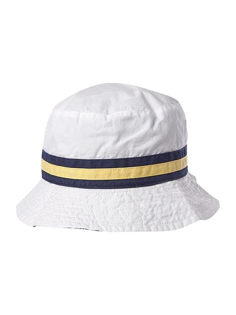 Polo Ralph Lauren Reversible Bucket Hat In White For Men Lyst
