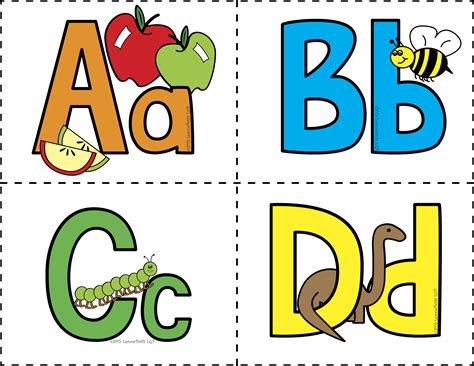 Colored Alphabet Flash Cards Welcome To Little Genius