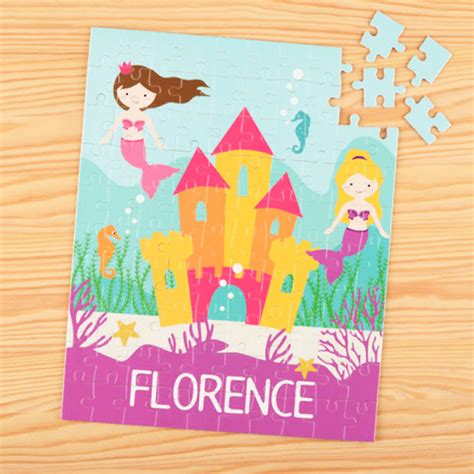 Mermaid Personalized Childrens Jigsaw Puzzle