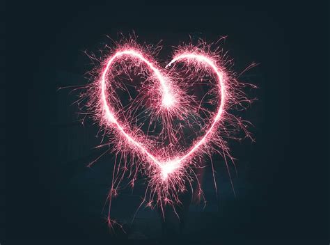 Heart Shaped Pink Sparklers Photography Heart Shape Fireworks