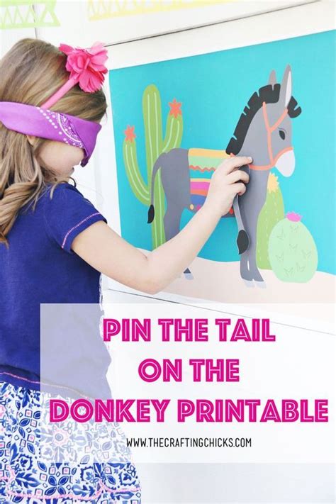 Pin The Tail On The Donkey Kids Party Games Mexican Fiesta Party