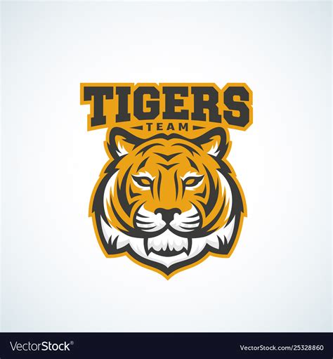 Tiger Team Abstract Sign Emblem Or Logo Royalty Free Vector