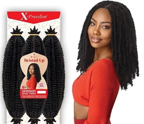 X Pression Twisted Up 3x Springy Afro Twist 24 Braiding Hair Super
