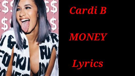 Cardi B Money Lyrics Youtube