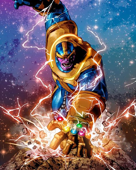 Mikedeodatojr “thanos Colors By Rain ” Marvel Comic Universe