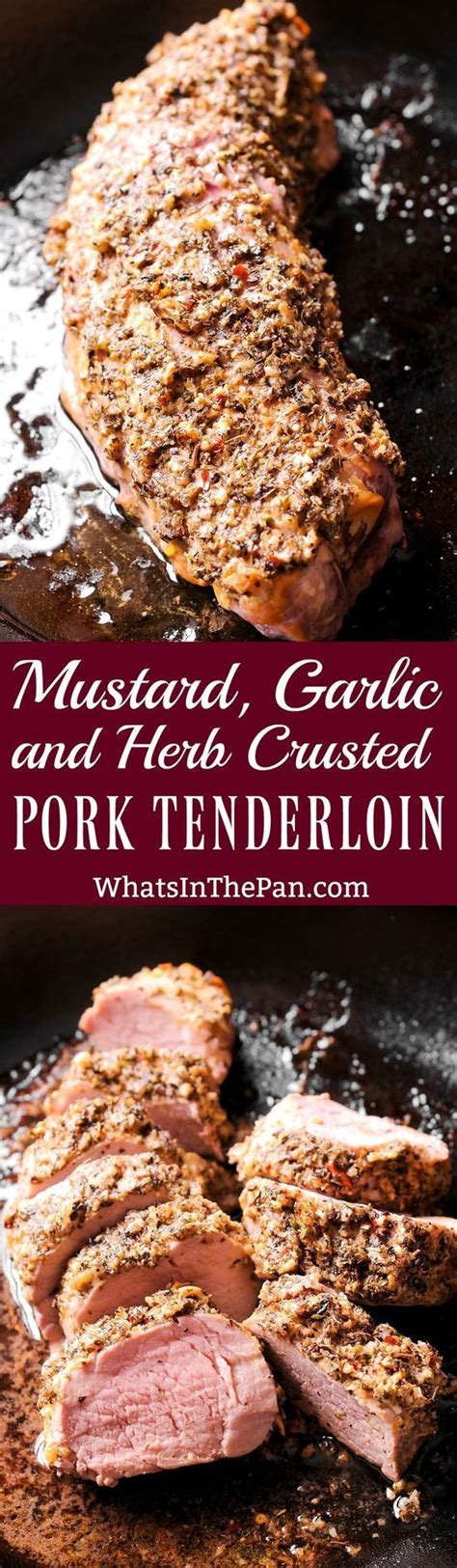 Excess fat in raw pork tenderloin usually appears as a silver skin, and can totally be trimmed off. Mustard, Garlic and Herb Crusted Pork Tenderloin is ...