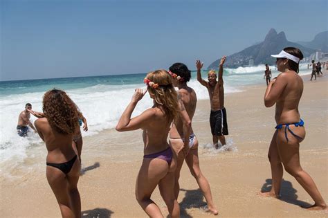 brazilians head to the beach cbs news
