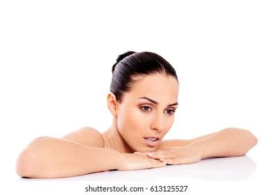 Beautiful Nude Woman Isolated On White Stock Photo 673780168 Shutterstock