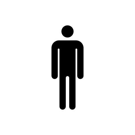 Man Icon Male Sign For Restroom Boy Wc Pictogram For Bathroom Vector