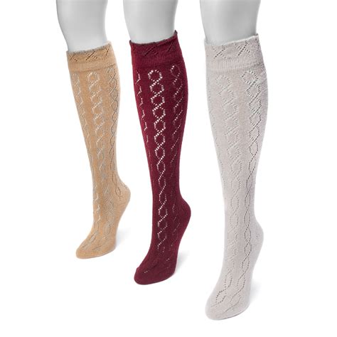 women s pointelle knee high socks 7 x 3 5