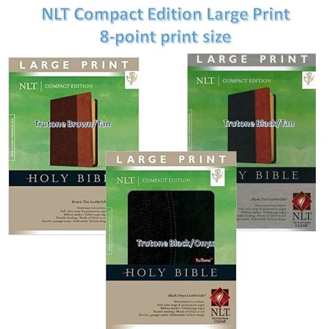 Nlt Compact Edition Bible Large Print Leather Like Tutone Red Letter