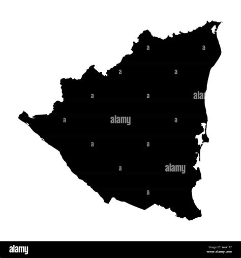 Silueta Oscura Y Textura Mapa De Nicaragua Aislado Sobre Fondo Blanco Porn Sex Picture