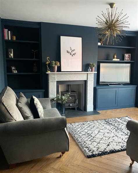 20 Dark Blue Living Room Ideas Decoomo