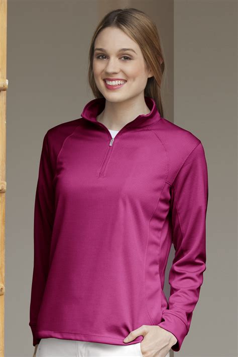 With maximum performance capabilities in a lightweight fabric, this vansport™ women's activewear pullover is perfect for the golf. Vansport 3406 - Women's Mesh Quarter Zip Tech Pullover $25 ...