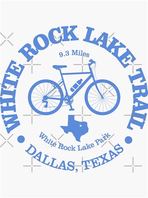 White Rock Lake Trail Cycling Sticker For Sale By Curranmorgan