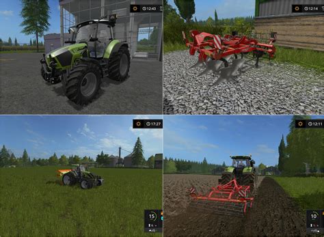 Kuhn Small Cultiplough Two Tractors Fs17 Farming Simulator 17 Mod
