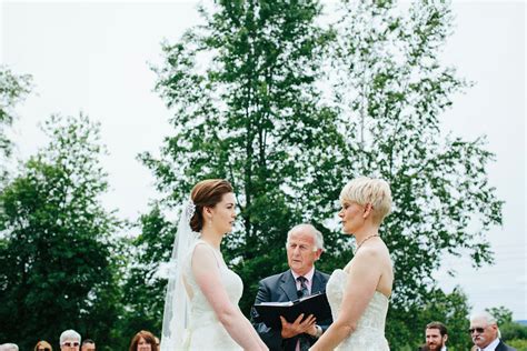 Same Sex Backyard Wedding Ceremony
