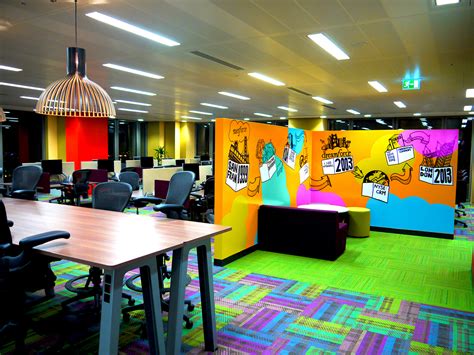 Salesforce London Office Feature Wall On Behance