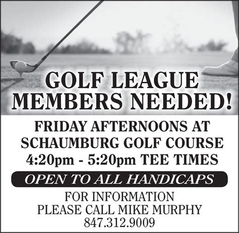 Thursday April 18 2019 Ad Schaumburg Golf League Daily Herald