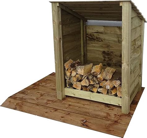 Arbor Garden Solutions Wooden Log Store 4ft 1 Cubic Meter Capacity W