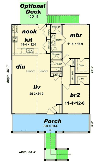 2 Bed Beach Bungalow With Lots Of Options 68480vr Architectural