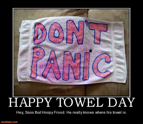 Dont Panic Happy Towel Day