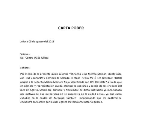 Modelo De Carta Poder Simple Para Realizar Tramites Chile Vários Modelos