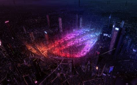 Download Wallpaper City Lights By Asus Rog 2560x1600