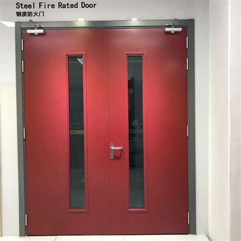 Steel Fire Rated Double Swing Door With Glass Kit Buy Fire Rated Door
