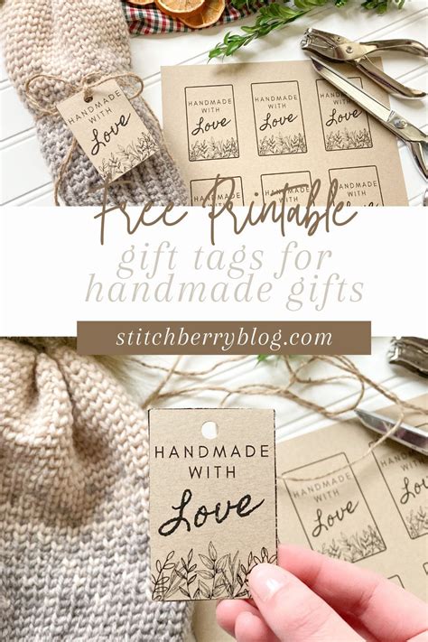 Handmade T Tags With Love On Them And The Words Free Printables For