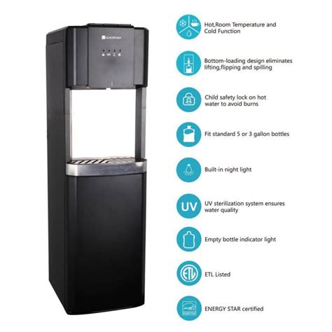 Glacier Bay LY Matte Black And Stainless Steel Bottom Load Water Dispenser Discounttoday Net