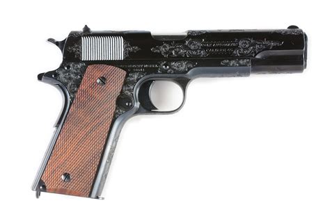 Lot Detail C Custom Engraved Colt 1911 Government Model Semi