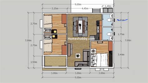 desain  denah rumah minimalis ukuran       kamar tidur