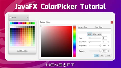 Javafx Colorpicker Tutorial For Beginners Youtube