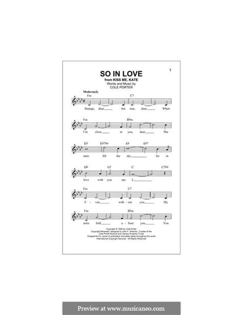 So In Love By C Porter Sheet Music On Musicaneo