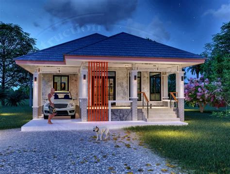 Elevated 13 X 9 Meters Three Bedroom Bungalow Pinoy House Plans