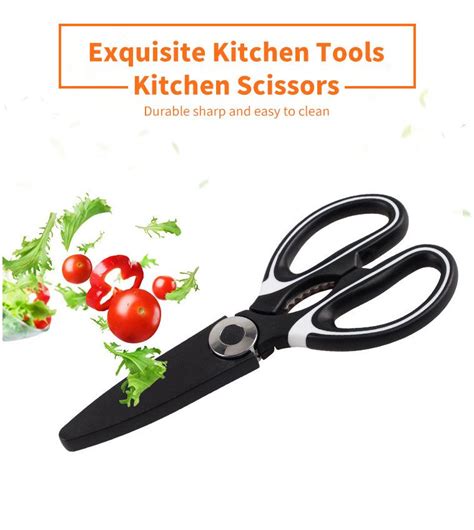 Honana Stainless Steel Food Scissors Shears Sharp Tool Kitchen