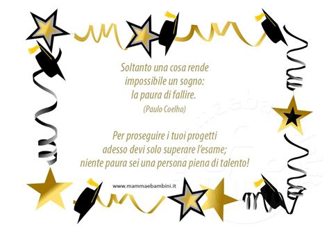 Frase sugli esami da stampare – Mamma e Bambini