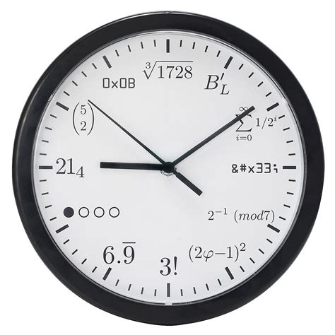Geek Clock Math Formula Clock For Geeks Uncommongoods