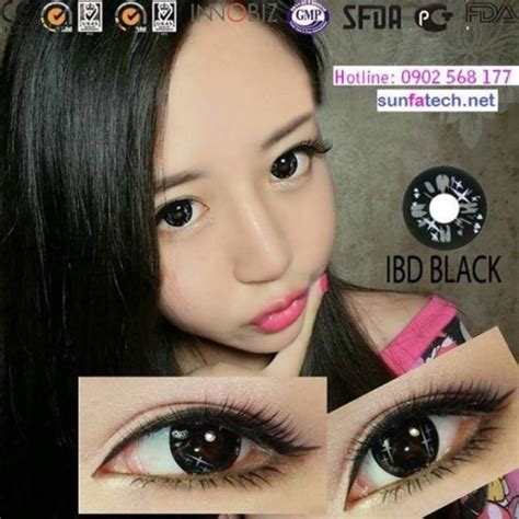 Kính Giãn Tròng 80d Black Lens Mắt 80d Contact Lens 80d Black Sft