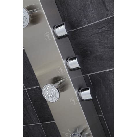 garda thermostatic shower panel with built in massage jets pool bathrooms