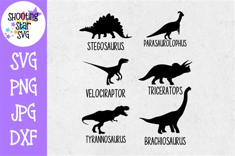 Dinosaur Icons SVG - Dinosaurs with Names SVG - Dinosaur SVG (384058