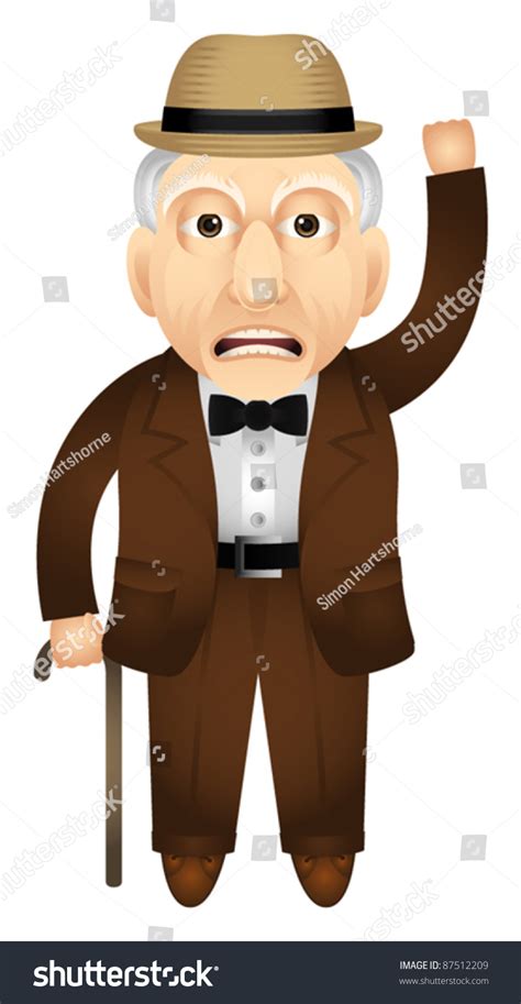 Grumpy Old Man Illustration Illustration Grumpy Stock Vector Royalty