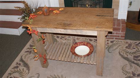 Hand Crafted Kitchen Island Built With Reclaimed Wood From Our Barn